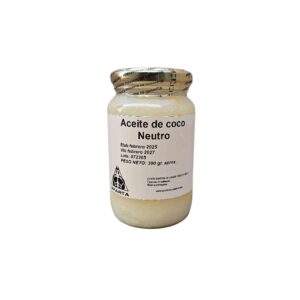 Aceite De Coco Neutro Orgánico-prensado En Frio 360cc