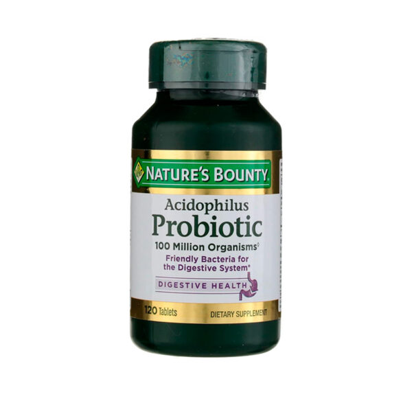 Probiotic Acidophilus - Nature S Bounty - 120 Tabs Importado