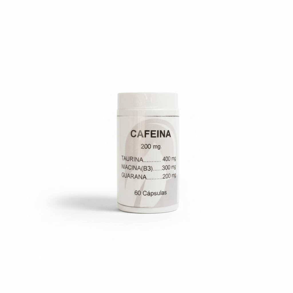 Cafeina 200mg - 60 capsulas