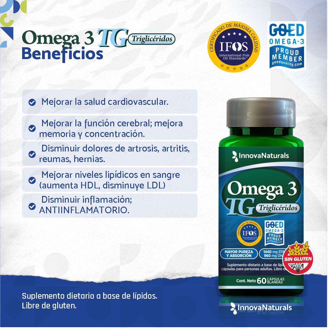 Omega 3 TG- trigliceridos x 60 capsulas Innovanaturals - Imagen 4