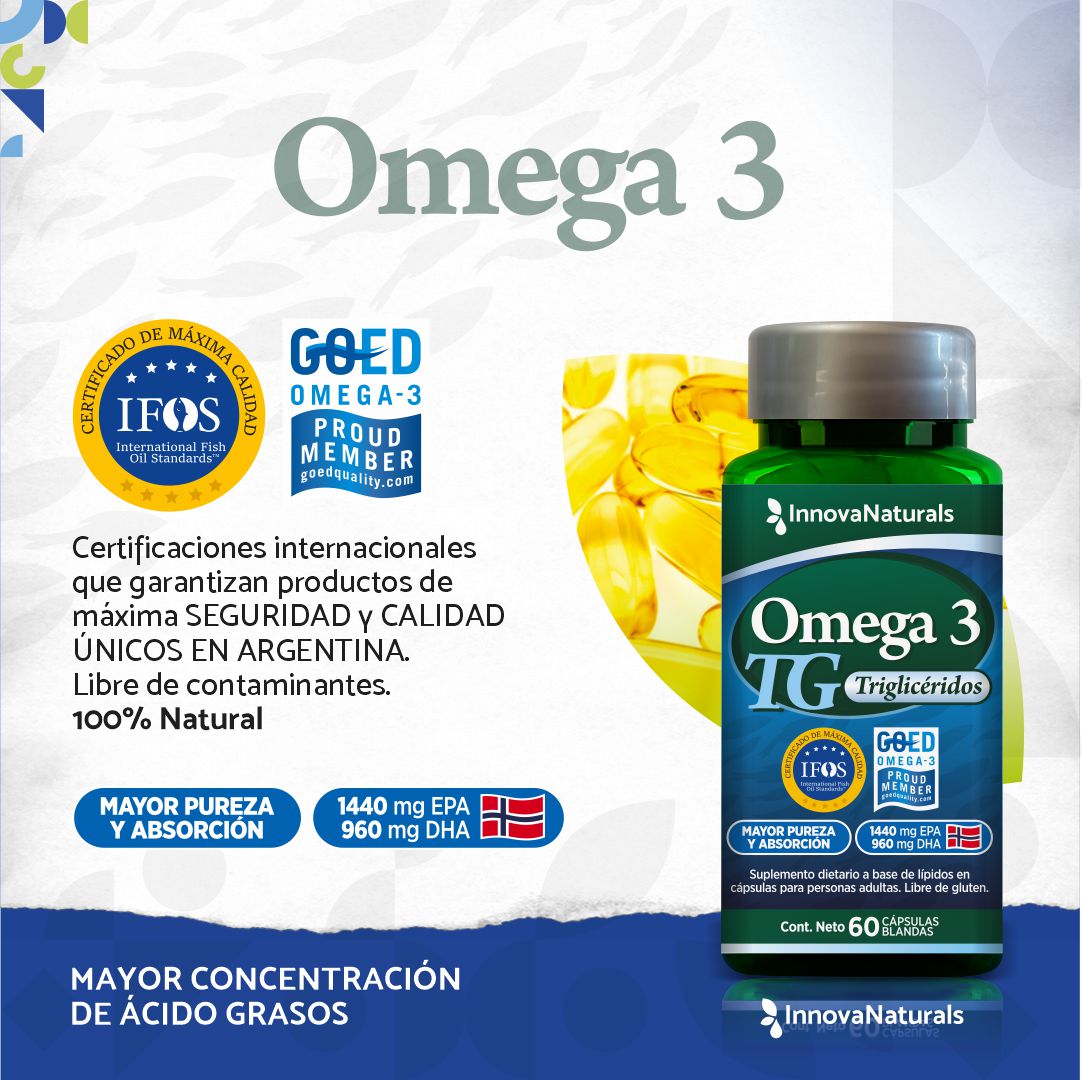 Omega 3 TG- trigliceridos x 60 capsulas Innovanaturals - Imagen 3
