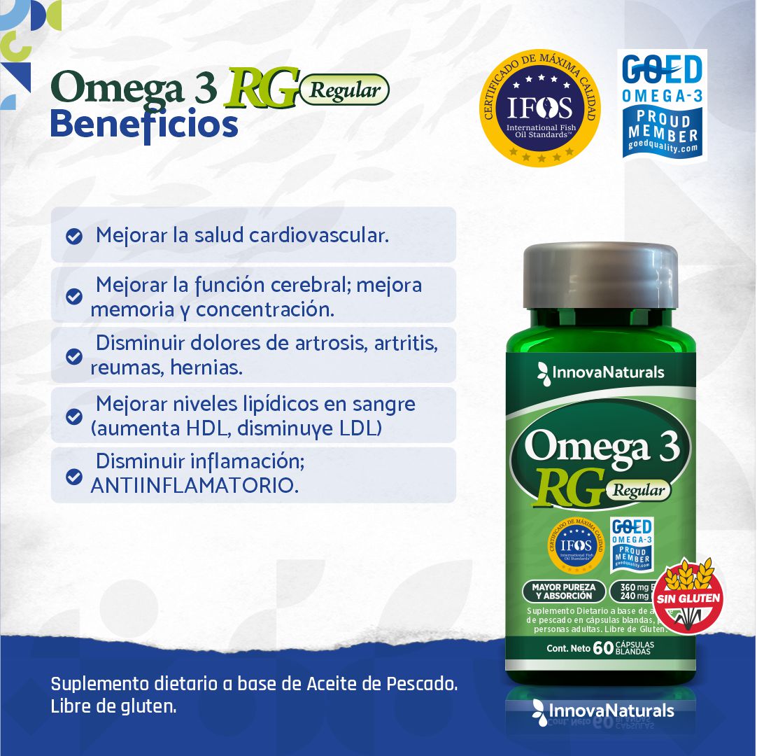 Omega 3 Regular x 60 capsulas -Innovanaturals - Imagen 2