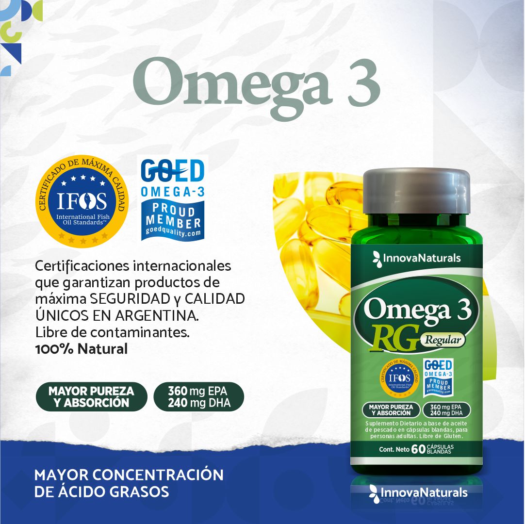 Omega 3 Regular x 60 capsulas -Innovanaturals - Imagen 3