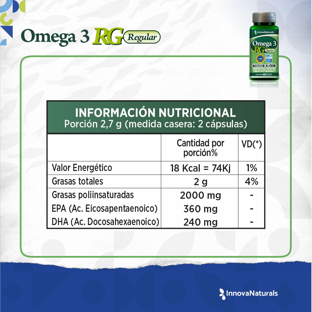 Omega 3 Regular x 60 capsulas -Innovanaturals - Imagen 4